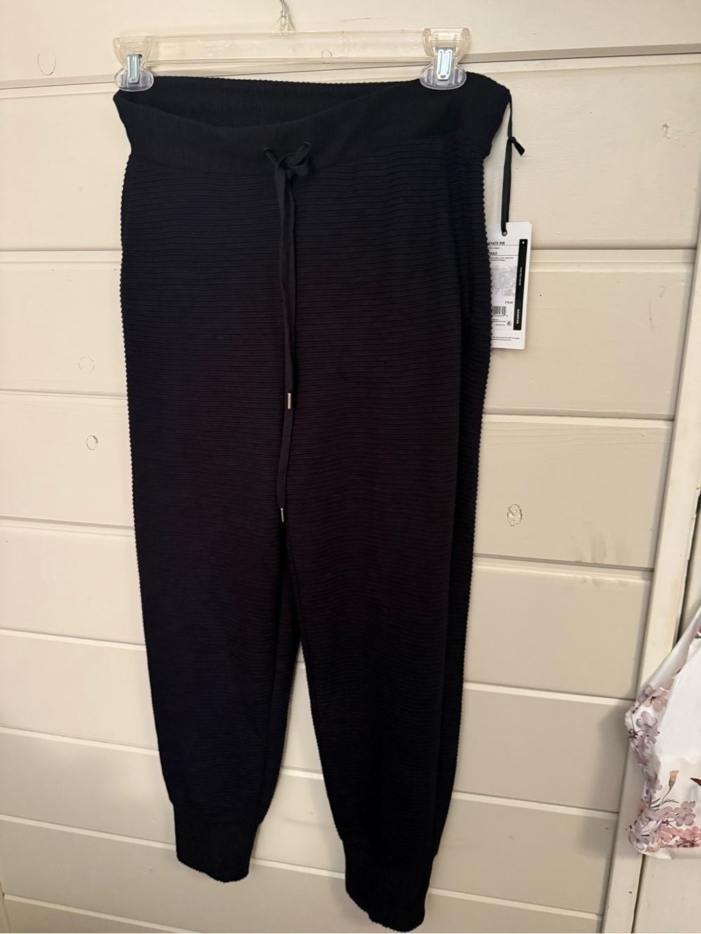CALIA by Carrie Underwood Black Ribbed Knit Joggers